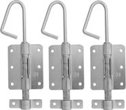 Amig Verrou à glissière vertical/loquet - 3x - acier - 25 x 6.2cm - zingué - argent - clôture - portail