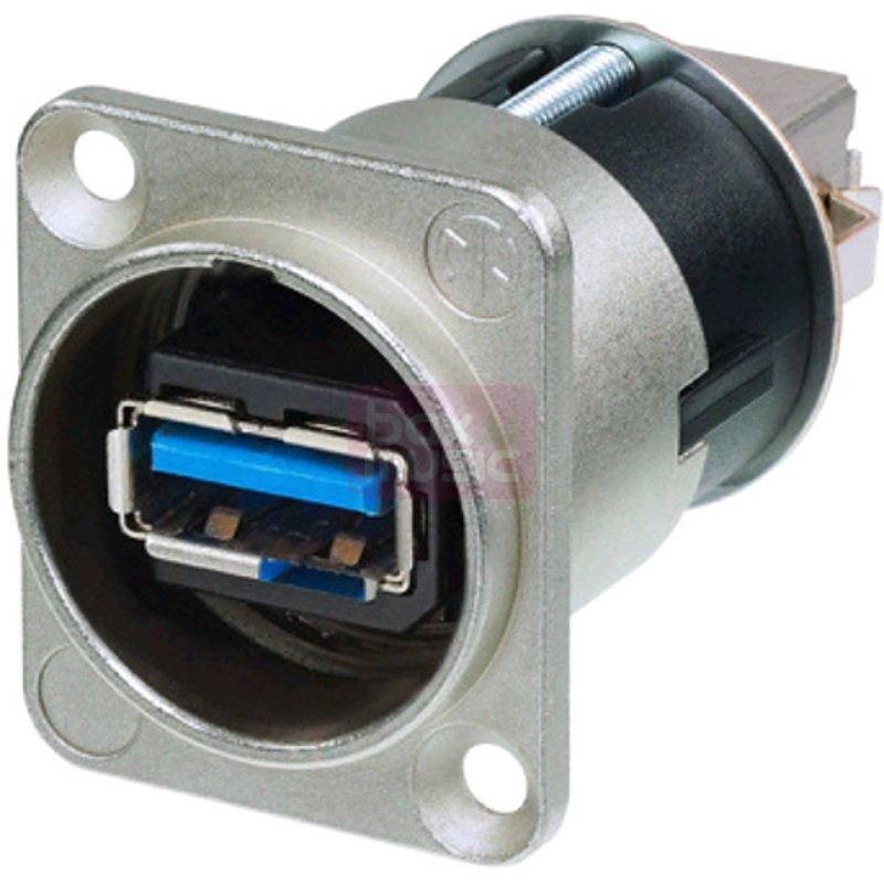 Neutrik NAUSB3 USB A-B/B-A verloop chassisdeel