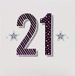 Milestone ZIZI Cards Milestone Age Verjaardagskaartleeftijd 21-138 mm vierkante inch