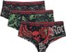 Rock Rebel by EMP Zwarte slips in een drie-pack met print - Dames - S