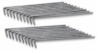 Piquets fins pour voiles 4x160 mm, 20 pièces – acier, pour bords de voiles et de films