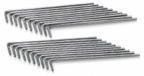 Piquets fins pour voiles 4x160 mm, 20 pièces – acier, pour bords de voiles et de films