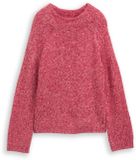Tom Tailor - Losvallende gebreide trui met wol - Maat XXL - pink berry mouline