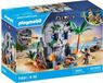 PLAYMOBIL Île aux pirates avec trésor et monstre marin, set de jeu île aux pirates, incluant 2 figurines, avec bateau et trésor