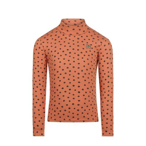 Koko Noko longsleeve met stippen oranje/zwart