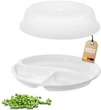 Westmark magnetronset, 2 stuks, magnetronbord en -deksel, elk ø 25 cm, kunststof, wit/transparant, 224022E6