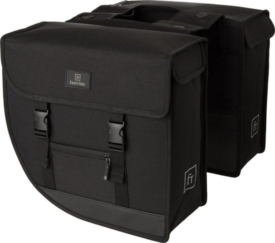 FastRider Hybrid Dubbele Fietstas Zwart - 26L