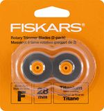 Fiskars Titanium reservemesjes voor papiersnijder, zilver/oranje