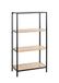 HAKU Plank eiken, zwart, MDF, metaal - Maat: B 64 cm x H 129 cm x D 35 cm, Stijl: Modern