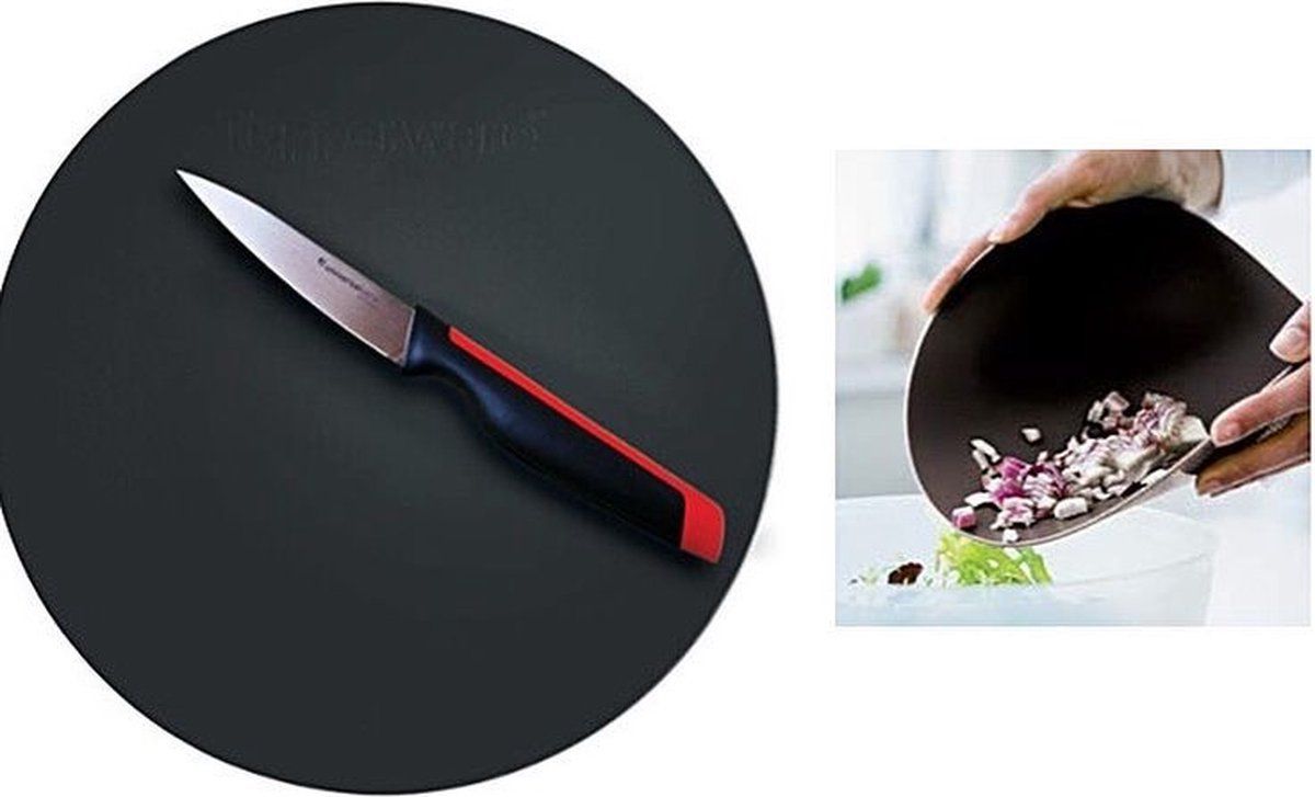 Tupperware Snijplank Rond - Zwart - Kunststof