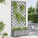 Maison Exclusive Jardinière avec treillis, gris, 90x35x180 cm, en bois massif de sapin