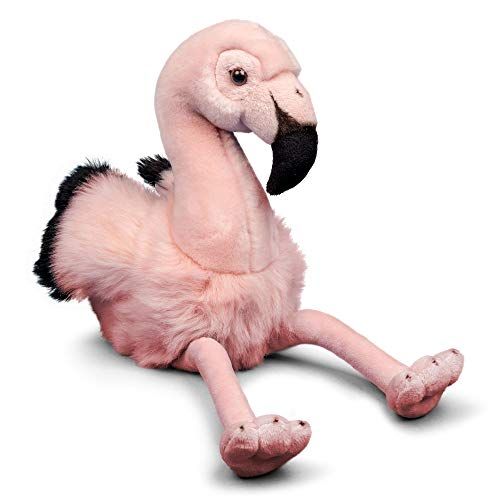 Animigos Pluche dier flamingo, knuffeldier in realistisch design, knuffelzacht, ca. 24 cm groot