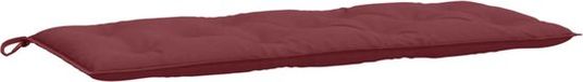 vidaXL Coussin de banc de jardin - 120x50x7 cm - Tissu - Chiné - Vin rouge