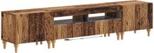 vidaXL Meuble TV 3 pièces Bois vieilli Bois de placage