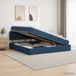 vidaXL Opbergbed met matras met hoofdeinde Blauw 200 x 200 cm fluweel