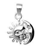 MOOYE ® - Collectie MOOYE Zilveren Zon & Maan kettinghanger 925 zilver