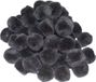 Pompons - 180 pièces - Noir - 15 mm - Polypropylène - Matériaux de loisirs créatifs