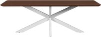 QUVIO Eettafel Sofia - Rechthoekig - Witte kruispoot - FSC®-gecertificeerd mangohout - 220x110 cm - Bruin