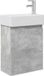 vidaXL Meuble de salle de bain avec robinet Gris béton 45,5 x 22,5 x 84 cm