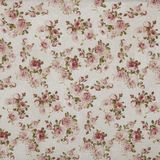 Kt KILOtela - Canvas Decoratieve Stof, Woonaccessoires, Lichte Meubelstoffen, Tafelkleden, Kussens, Gordijnen, Tassen, 300 cm Lengte x 280 cm Breedte, Bloemen, Malaga, Roze - 3 meter
