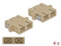 DeLOCK 85996 Connecteur fibre optique SC Femelle/Femelle Beige