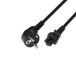 VoltShine Stroomkabel - kabel type CEE7/M, 1,5 m lengte, zwart