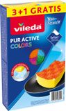 Vileda Pur Active Colors Schuurspons - Set van 4 stuks