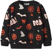Name it Sweatshirt Kinderen Unisex Lange mouw Ronde hals Katoen Zwart