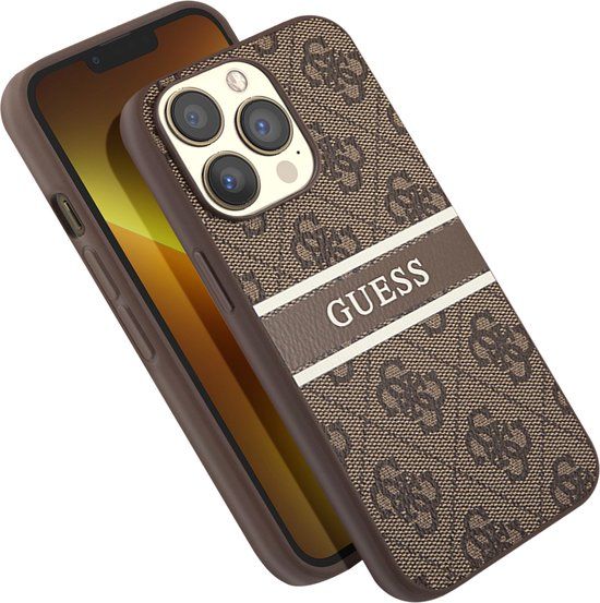 Guess PU hoesje voor iPhone 13 Pro - bruin
