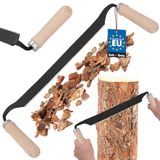KOTARBAU® Trekmes - Schorsmes - Gesmeed Staal - 280 mm - Trekmes voor Hout - Zwart - Ergonomische Houten Handgrepen - Ontschorsingsgereedschap - Duurzaam