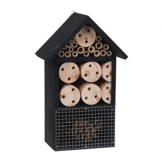 Gardalux Insectenhotel | Gardalux | 3 kamers | Huis Zwart (Solitaire bijen, torren en oorwormen)