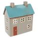 Shudehill Giftware Dorp Aardewerk Blauw Dak Theelicht Huis