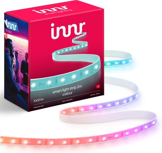 Innr Led Strip 2 Meter - Slimme Ledstrip - Werkt met Philips Hue*, SmartThings, Amazon Echo - RGBW: 16 Miljoen Kleuren