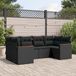 Maison Exclusive - Ensemble de meubles de jardin 6 pièces avec canapé et coussins, noir, en polyrotin