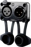 Rean AV RRX3MF-Z-012-1 XLR-connector Stekker, inbouw, Bus, inbouw Aantal polen: 3 Zwart 1 stuk(s)