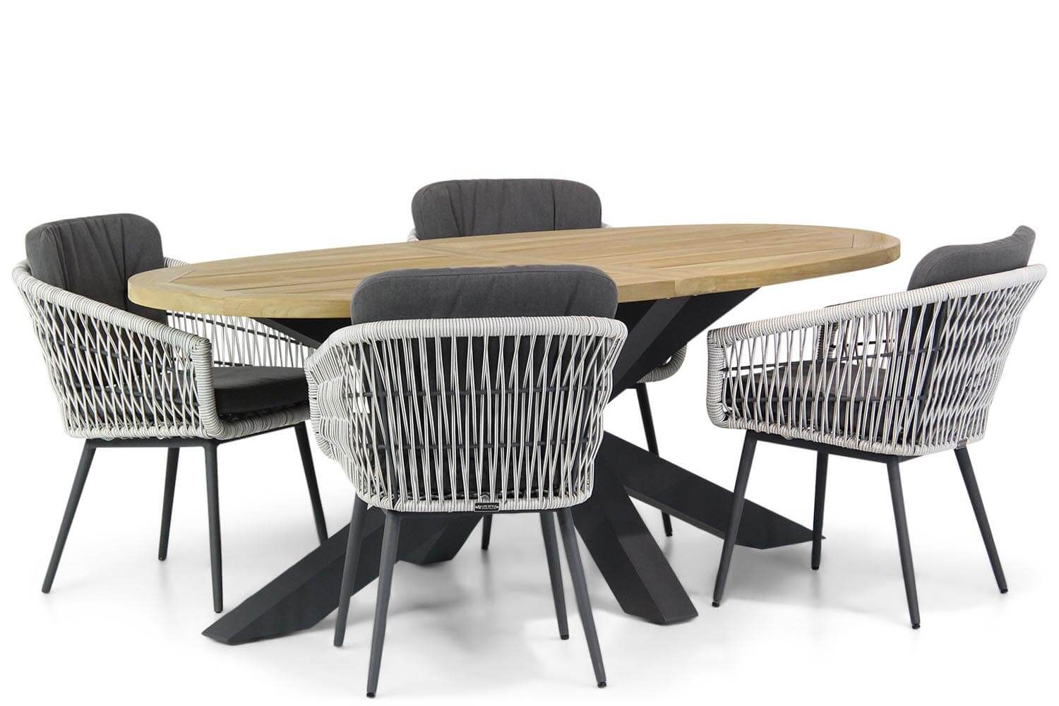 Lifestyle Garden Furniture Lifestyle Western/Brookline 200 cm ovaal dining tuinset 5-delig