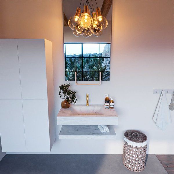 MONDIAZ ALAN - DLUX Badkamermeubelset - 80cm - Opalo