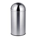 Relaxdays Prullenbak - met push deksel - 35 liter - rvs
