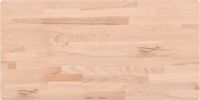 vidaXL Wastafelblad 100x50x1,5 cm massief beukenhout