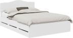 vidaXL Bedframe met lade, wit, 160 x 200 cm, hout, techniek