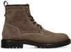 Manfield - Heren - Taupe suède veterboots - Maat 41