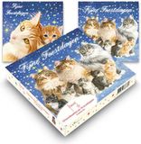 Franciens Katten kerstdoosje - Kerstnacht - Kattenfamilie