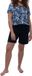 Ammann Dames pyjama Night & Home blauw gebloemd korte mouw katoen/modal XXL