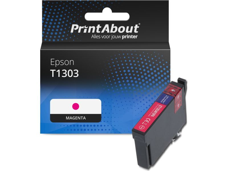 PrintAbout Inktcartridge T1303 Magenta Hoge capaciteit geschikt voor Epson