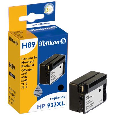 Pelikan H89 Zwart XL Inktcartridge - 33ml - HP OfficeJet 6100 / 6600 / 6700 / 7610 / 7612