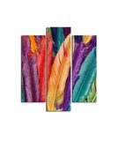 Homemania Wandafbeelding, motief "Le World de la Color", 3 stuks, natuur, voor woonkamer, slaapkamer, meerkleurig, 57 x 0,3 x 60 cm, HM203MDF91, MDF