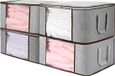 LifeGoods Sac de rangement ou boîte de rangement - 4x 50L - Gris