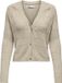 ONLY ONLKATIA Vest V-hals Lange Mouw Rib Gebreid Viscose Polyamide Polyester Dames L Mocha Meringue