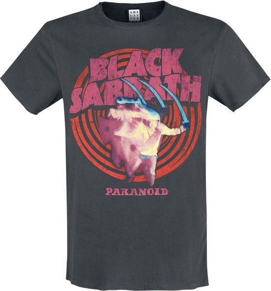 Black Sabbath Amplified Collection - Paranoid Heren T-shirt - houtskool - XXL