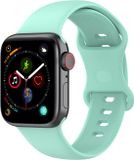 By Qubix - Siliconen sportbandje - Mint Groen - Maat: M/L - Geschikt voor Apple Watch 44mm / 45mm / 46mm / 49mm